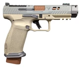Canik TTI Combat "Suga Bear", 9mm, 4.60" Ported Barrel, 18, Grey / Tan 