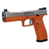 American Precision Firearms Strike One Ergal Pro, 9mm, 5.00" Barrel, 17 RDs, Orange/Silver - 810126490483 