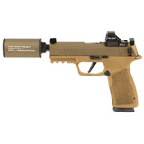 Sig Sauer P365 X-Macro w/ Holosun 407K & Hush Puppy Kit, 9mm, 4.30" Threaded Barrel, 17 RDs, Flat Dark Earth - 810188106933 