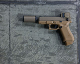 Glock/B&T G19X Hush Puppy Kit w/ Silencer & Aimpoint Acro, 9MM, 4.00" Barrel, 17 Rds, Coyote 