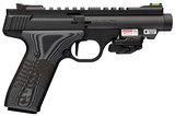 Browning Buck Mark Black Label 250 Laser SR, 22LR, 4.40" Threaded Barrel, Black - 023614872054 