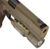 Nighthawk Custom Sandhawk Comp w/ Trijicon SRO 2.5 MOA Red Dot, 9MM, 5.00" Compensated Barrel, 17 RDs, Bronze/FDE - 144506512084 