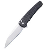 Pro-Tech Malibu 5305 Battleworn, MagnaCut Wharncliffe Folding Knife, Stonewash Blade, Battleworn Black - 130890680287 