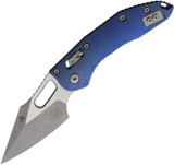 Microtech Marfione Stitch RAM-LOK, Apocalyptic Finish Blade, Antique Blue Anodized Titanium Handle, Apocalyptic Finish 