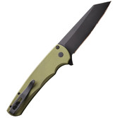 Pro-Tech Malibu 5403, 3.25" DLC Black MagnaCut Reverse Tanto Blade, Green - 130774998651 