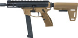 GForce Arms Jawbone, 9MM, 5.00" Threaded Barrel, 33 RDs, Flat Dark Earth/Black - 643477869192 