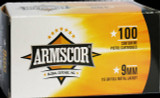 Armscor 9MM 115GR FMJ Value Pack, 100 Rounds - 480601550444 