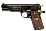 Colt 1911 Classic Government USA 250th, .45 ACP, 5.00" Barrel, 7 RDs, Blued w/ Gold - 098289113658 
