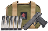 Alpha Foxtrot AF1911 Romulus Promo, 9MM, 4.25" Compensated Bull Barrel, 20 RDs, Polished Black DLC - 810100538323 