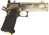 Tee Gun Vault Staccato XC, 9MM, 5.00" Integrally Compensated Barrel, 20 RDs, 24K Gold Polish TRUMP Finish - 156245002702 