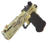 Tee Gun Vault Staccato XC, 9MM, 5.00" Integrally Compensated Barrel, 20 RDs, 24K Gold Polish TRUMP Finish - 156245002702 