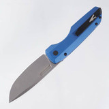Pro-Tech Vero Synapse 2, CPM MagnaMax Stonewash Blade, Blue Aluminum Handle, Black Hardware, DLC Titanium Clip - 160747543519 