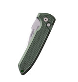 Pro-Tech Rockeye Auto, MagnaCut Stonewash Blade, Carbide Textured Aluminum Handle, Blasted Hardware, Plain Edge, Green - 161021100824 