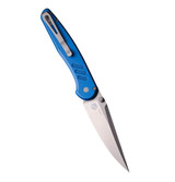 Pro-Tech Avalon Peace Neighbor, MagnaCut Stonewash Blade, Battleworn Blue Knurled Aluminum Handle - 160812223582 