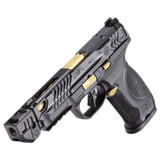 Smith & Wesson M&P9 M2.0 Metal Performance Center, 9MM, 4.87" Compensated Barrel, 23 RDs, Black/Gold PVD 