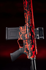 Genesis Arms Gen 12, 12 Gauge, 10.50" Barrel, 5 RDs, AR-Platform, Red Tiger Stripe 