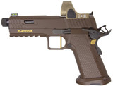 Stealth Arms Platypus w/ Trijicon SRO, 9mm, 4.25" Barrel, 17 RDs, Bronze/Gold 