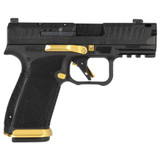 Canik METE MC9 Prime, 9mm, 3.64" Compensated Barrel, 17 RDs, Black/Gold 