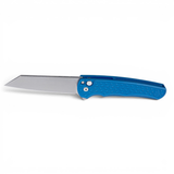 Pro-Tech Atlas Malibu, 3.25" Blade, 7.50" Overall Length, Stonewashed Wharncliffe / Blue 