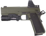 Nighthawk Custom Sand Hawk w/ SRO & X300, 9mm, 5.00" Comp Barrel, 10 Rds, Green 