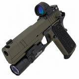 Nighthawk Custom Sand Hawk w/ SRO & X300, 9mm, 5.00" Comp Barrel, 10 Rds, Green 