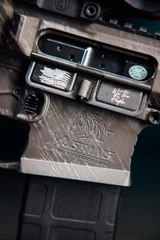 Mustang Armament Chesty Series w/ EOTech EXPS2-0 & 3X Magnifier, 5.56 NATO, 11.50" Barrel, 30 RDs, Grey & Black Battleworn 