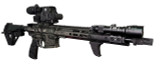 Mustang Armament Chesty Series w/ EOTech EXPS2-2 & 3X Magnifier, 5.56 NATO, 12.50" Barrel, 30 RDs, Battleworn Grey / Black 