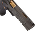 Jacob Grey NOX-9, 9MM, 5.00" Ported/Compensated Barrel, 17 RDs, Soft Case, DLC Black/Copper Canyon 