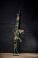 D.S. Arms SA58 Para Bush Tracker, .308 Winchester, 18.00" Barrel, 20 RDs, Bush Camo 