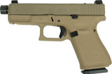 Glock 19 V, 9mm, 4.60" Threaded Barrel, 15 RDs, FDE Cerakote 