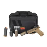 Glock 43X w/ Holosun 407K, 9mm, 3.92" Threaded Barrel, 15 RDs, Flat Dark Earth 