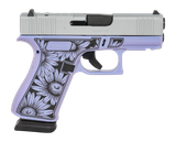 Glock 43X, 9mm, 3.41" Barrel, 15 RDs, Purple Engraved/Stainless 
