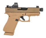 Glock 43X w/ Holosun HS407K X2, 9mm, 3.41" Threaded Barrel, 15 RDs, FDE 