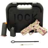 Glock 43X MOS, 9mm, 3.41" Barrel, 10 RDs, Pink Frog Camo Cerakote 
