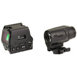 Sig Sauer ROMEO8T-AMR JULIET5T-AMR, Red Dot Sight and 5X Magnifier Combo, 40mm Objective, QBCD 2.0 Reticle, Black 