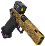 Tee Gun Vault "Rivet" w/ Aimpoint ACRO-P2, 9MM, 5.00" Ported Barrel, 20 Rds, Bronze/Purple 