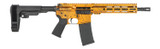 Shark Coast Tactical Topography Orange AR Pistol, 5.56 NATO, 10.50" Threaded Barrel, 30+1 Rds, Custom Cerakote Finish 
