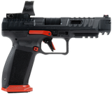 Canik SFx Rival, 9MM Luger, 5.00" Barrel, 18+1 Rds, Black w/Red Accents - 787450961043 