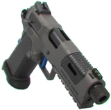 Stealth Arms Platypus 1911, 9MM, 4.25" Threaded Barrel, 17 Rds, Tungsten / NRA Blue 