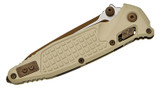 Microtech Socom Elite RAM-LOK, Champagne Gold Frag Aluminum Handles, Burnt Bronze Tanto Blade Finish 