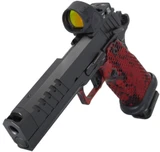 MasterPiece Arms DS9 Hybrid w/ Trijicon SRO 2.5 MOA, 9MM, 5.00" Compensated Barrel, 20 Rds, Black/Red 