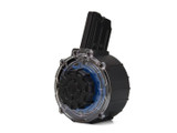 Black River MFG Battle Drum, Magazine, 20 RDs, Patented EZ Load Wheel, Black/Royal Blue 