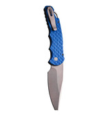 Pro-Tech Tactical Response 4 Auto, Feather Textured Aluminum Handle, Stonewash MagnaMax Blade, Blue 