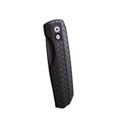 Pro-Tech Vero Synapse 2 Auto, CPM-MagnaMax Blade, 3.50" DLC Black Spear Point, Herringbone Textured Aluminum Handle, DLC Machined Titanium Clip, Black 