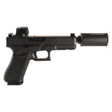 Glock 17 V Hush Puppy Kit w/ Vortex Defender, 9mm, 4.98" Threaded Barrel, 17 RDs, Black 