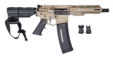 ATI Alpha Maxx, 5.56 NATO, 7.50" Threaded Barrel, 60 RDs, flip-up front & rear sights, Flat Dark Earth 
