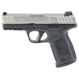 Smith & Wesson SD9 2.0, 9mm, 4.00" Barrel, 16 RDs, Aggressive Slide Serrations, Black And Stainless 