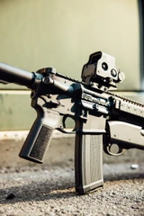 Daniel Defense TYR M4A1 RIS III, 5.56 NATO, 14.50" Daniel Defense Barrel, 12 Gauge KTMS 12 Underbarrel Shotgun, AAC 51T Muzzle Device, AAC Rebar Cutter Muzzle Attachment, B5 SOPMOD Stock, Black / FDE 