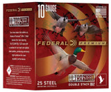 Federal Premium Ultra Steel Double Stack BB & #2, 10 Gauge, Waterfowl Shotshells, 25 Rounds 