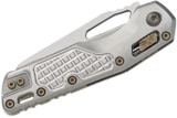 Microtech MSI RAM-LOK, Marfione Select, Partial Serrated, Stonewash Blade, Frag Pattern Titanium with Flamed Titanium Accents 